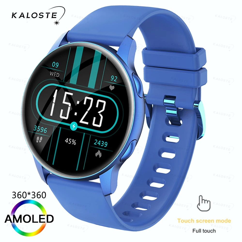 KALOSTE New Smart watch Men 360*360 AMOLED Full Touch Sport Fitness Tracker Women Smartwatch Clock Man For Huawei Xiaomi apple 