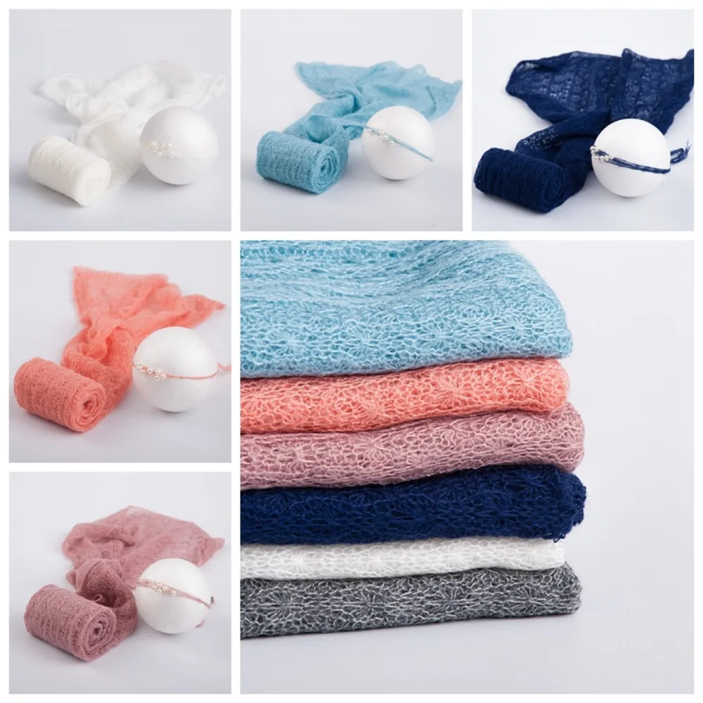 150x40CM Newborn Photography Props Blanket Blanket Stretchy Baby Photography Blanket Mohair Soft Photo Shoot Prop Blanket Wraps