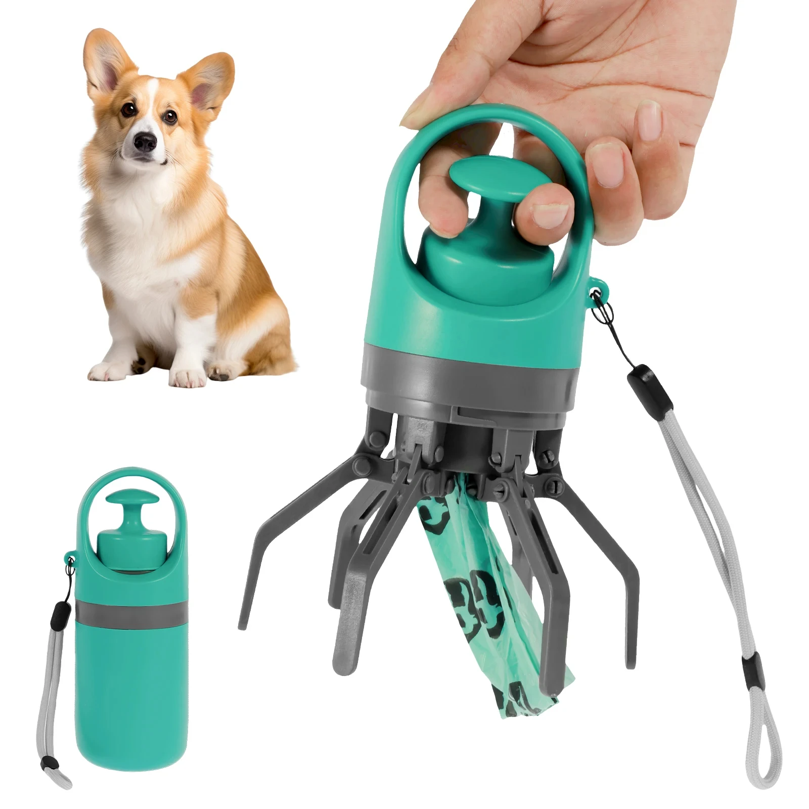 New Dog Pooper Scooper Pet Outdoors Portable Claw Poop