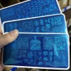 1PC 12*6cm Heart Love Valentine Nail Template Plate Leaves Floral Geometric Line Design Stamping Plates  Mold Nail Stencil Tools 3