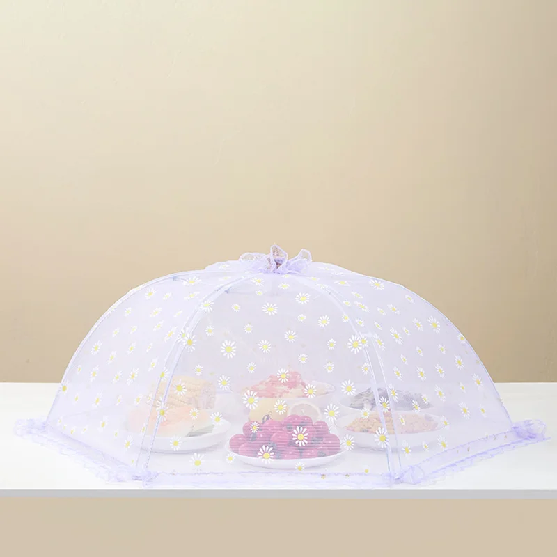 Foldable Large Food Mesh Cover Fly Anti Mosquito Food Covers Umbrella Protect Vegetable Fruit Breathable Cover Kitchen Accessory,food cover