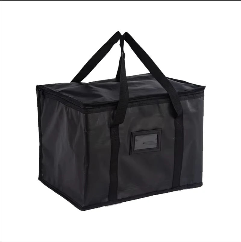 Fiambrera port&aacute;til con aislamiento para coche, bolsa de hielo plegable con cremallera para Picnic, Camping, bolsa de aluminio