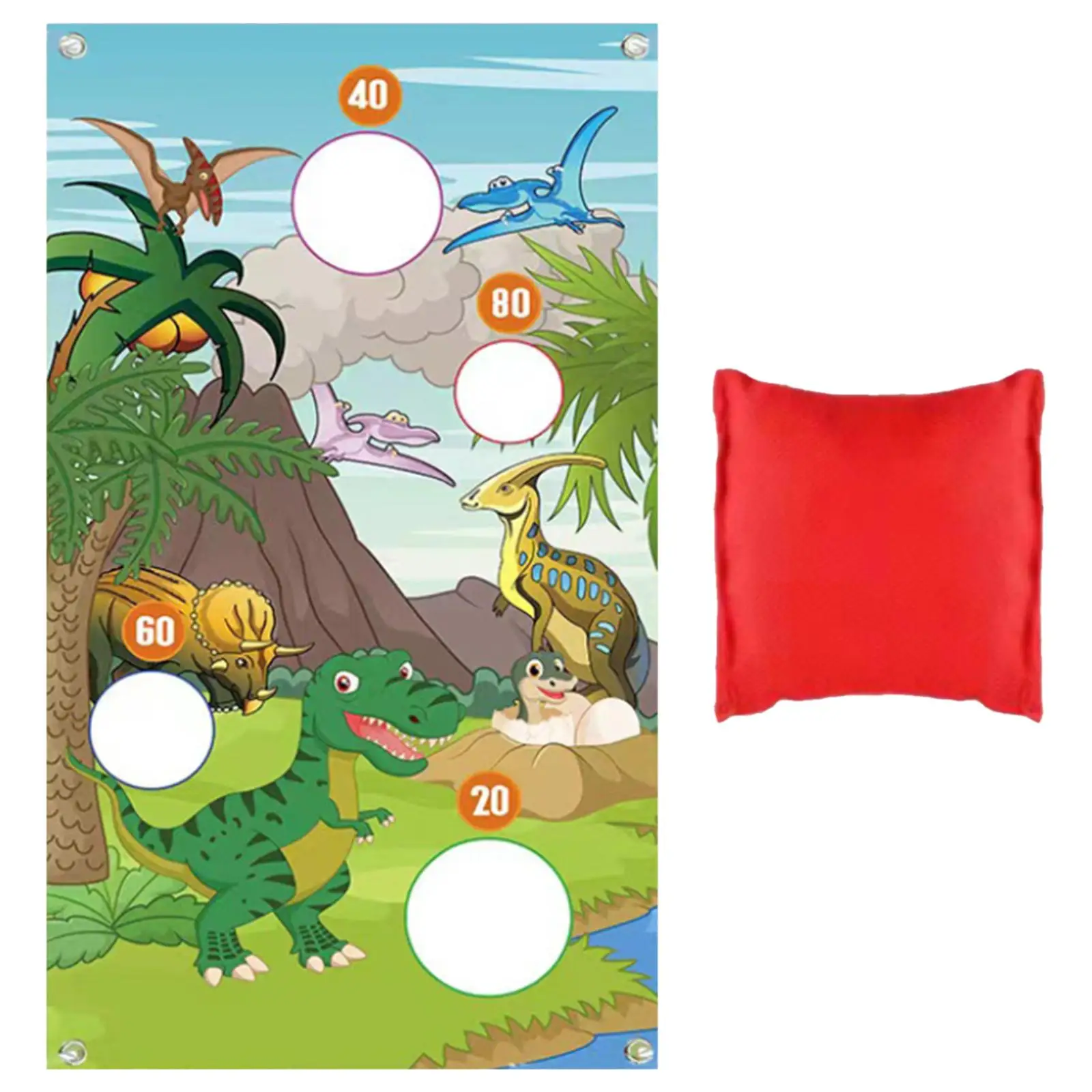 Dinosaur Children Bag Throwing Game Supplies For Birthday Use