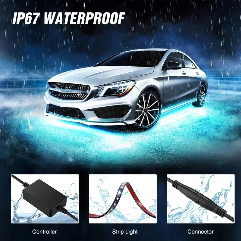 RGB LED Underglow Flexible Strip Lights 3