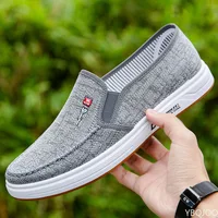 Men's shoes are breathable and light old Beijing cloth shoes men's low top canvas shoes and lazy work shoes 2022 1