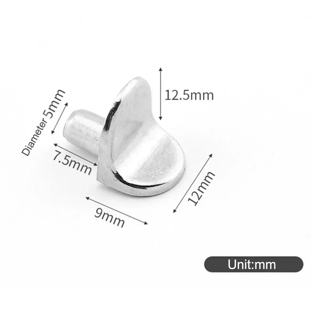 20PCS 5mm L-Shaped Shelf Support Studs - Wall Cabinet Brackets for Wood/Glass Boards, Furniture Bracket Holders