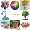 200Pcs Round Buttons Mixed Color Set for Crafts Sewing DIY Manual Button Painting DIY Handmade Ornament Buttons 9/11mm - 4 Holes 6