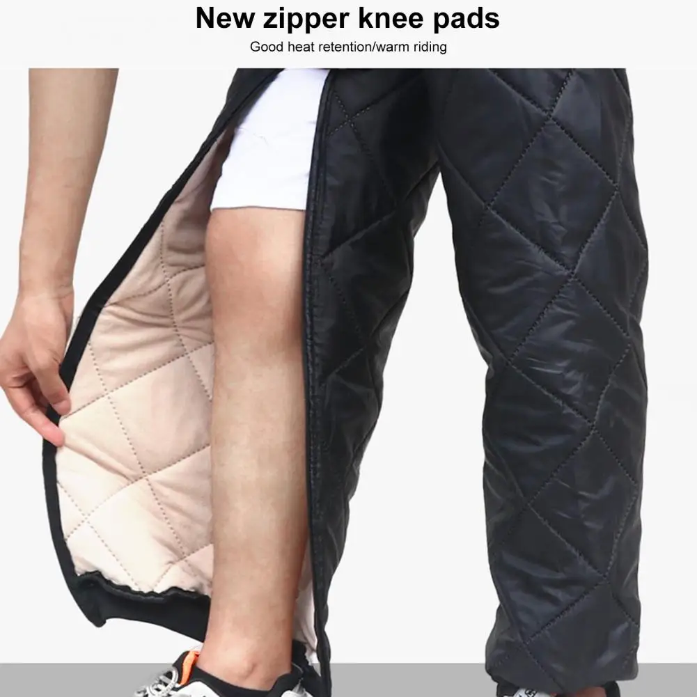 

Warm Leggings Covers 1 Pair Excellent Fleece Lining Wide Application Warmer Kneepad Knee Shin Protective Guards for Motorcycle