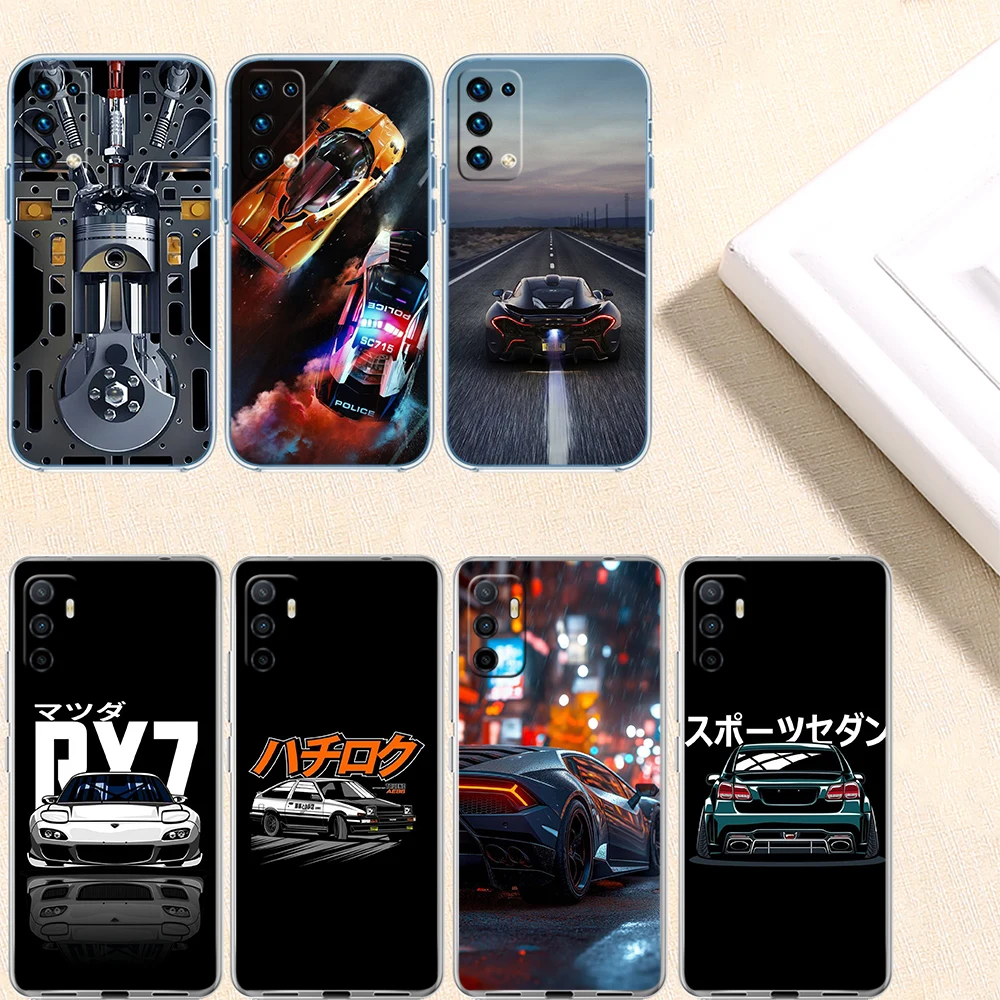 Transparent Phone Case with Wheel Sport Car Calipers Design