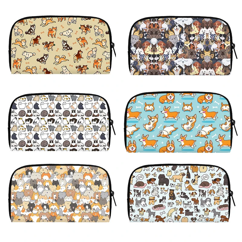 

Lovely Corgi / French Bulldog Dog Print Wallet Cartoon Cat Women's Money Bags ID Credit Card Bag Phone Holder Long Purse Gift