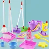 Children's Simulated Life Cleaning Toy Kids Pretend Play Cleaning Set Broom Cleaning Set with Duster Cleaning Brush Scraper Tool 1