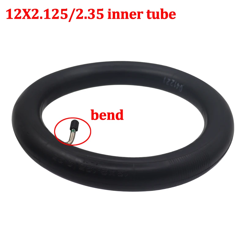 12.5-Inch Inner Tube with 45-Degree Bent Valve for Bikes and Electric Scooters