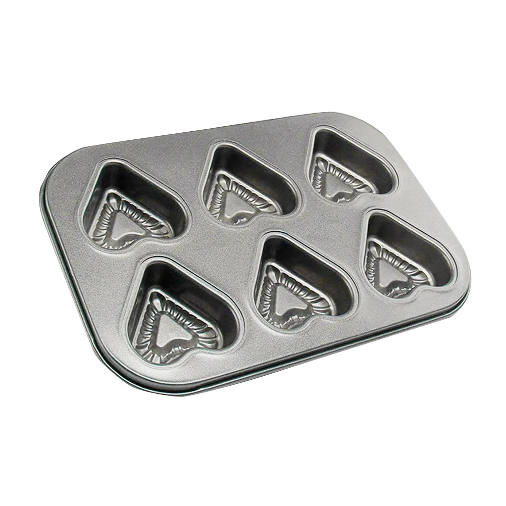 

Cake Pan Metal Pan Biscuits Desserts Cupcakes Mold Tray Plate for Muffin Making Tools 6pcs 265x185x2cm