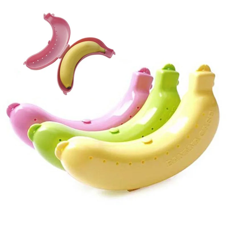 

1PC Cute Banana Case Protector Box Container Trip Outdoor Lunch Fruit Storage Box Holder Banana Trip Outdoor Travel Storage Box