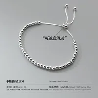925 Sterling Silver Beautiful Bead Bracelets For Women Korean Fashion Designer Adjustable Bead Bracelet Luxury Original Jewelry - Image 6