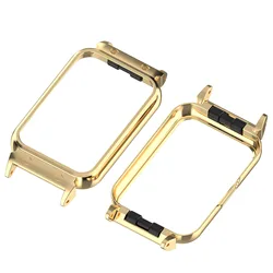Premium Metal Protective Case with 18mm Band Bracelet for Galaxy Fit 3 (Gold)