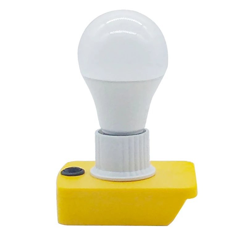 SCLS Portable E27 Bulb LED Light For Dewalt 18V 20V DCB Series Lithium Battery DCB180 DCB182 DCB200 DCB606 DCB609