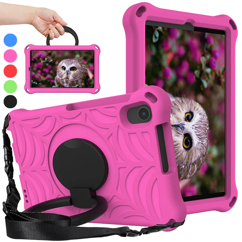 

Lenovo Tab M8 TB-8505/870/8506 Kids Hand-held Kickstand ShockProof EVA Tablet Case with Pen Tray Shoulder Strap Protective Cover