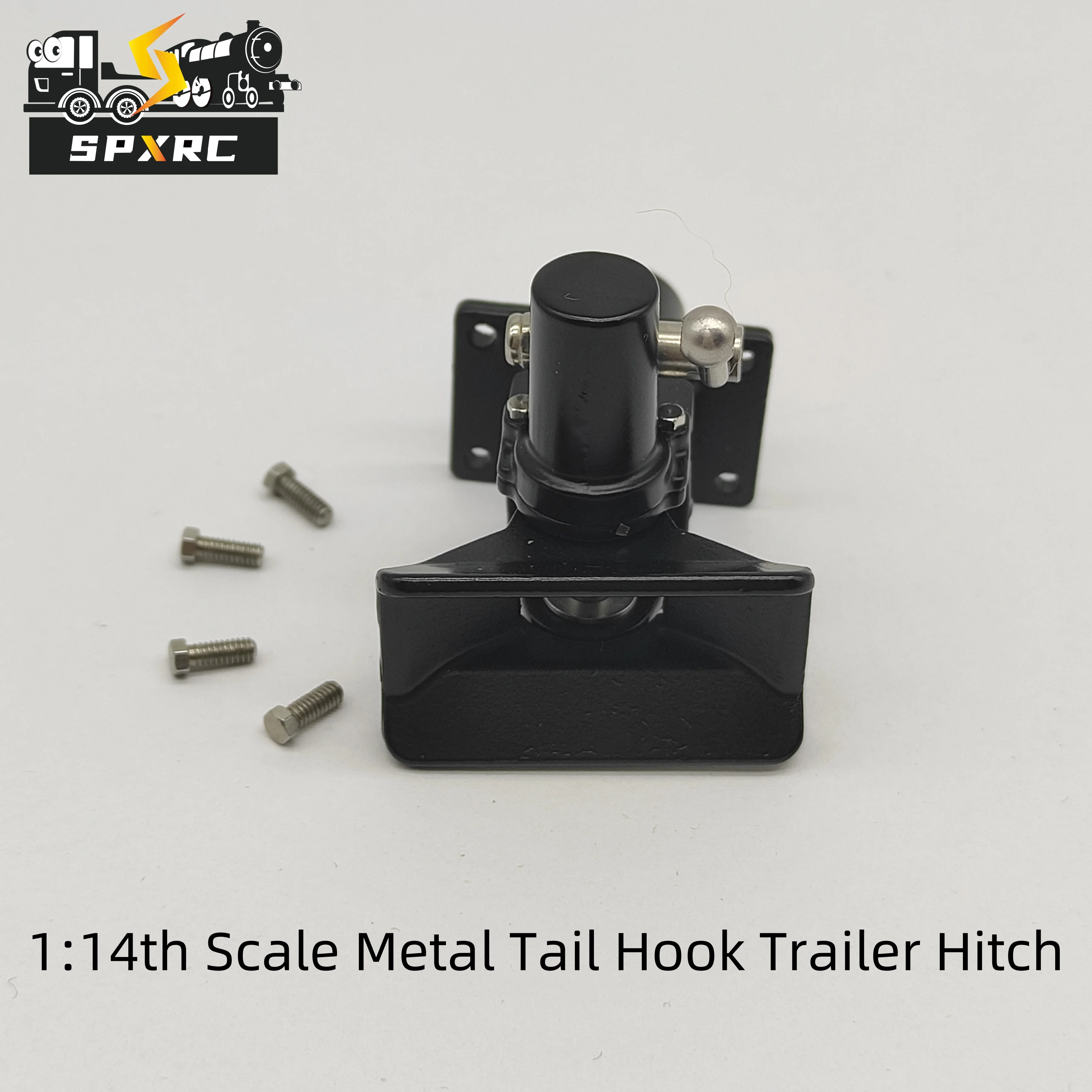 Aluminum Coupler Turntable Hitch For 1:14 Scale Tamiya Tractor Truck & Trailer Models - 1 Set (Black) - View #5