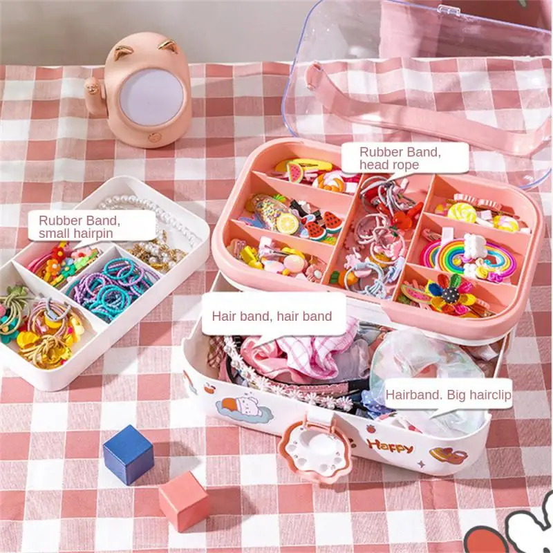 

Head Jewelry Box Childrens Hair Accessories Convenient Lock Rounded Edges Dustproof And Moistureproof Odorless Baby Jewelry Box