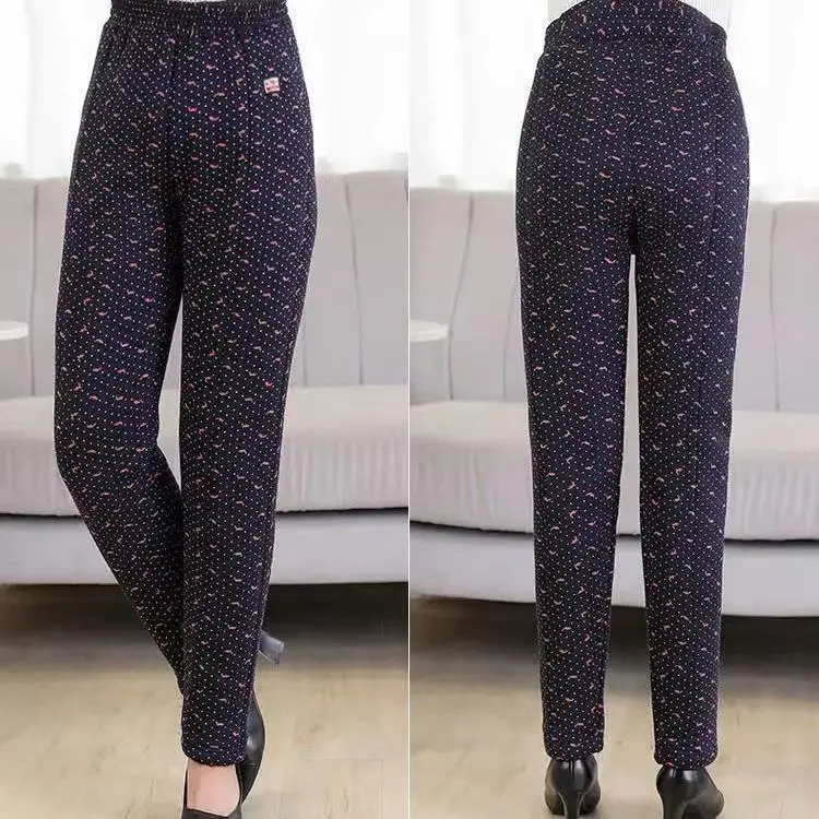 

Новинка 2024, зимние теплые спортивные брюки на утином пуху, эластичные хлопковые брюки с высокой талией, женская одежда для снега, базовые прямые брюки, T227