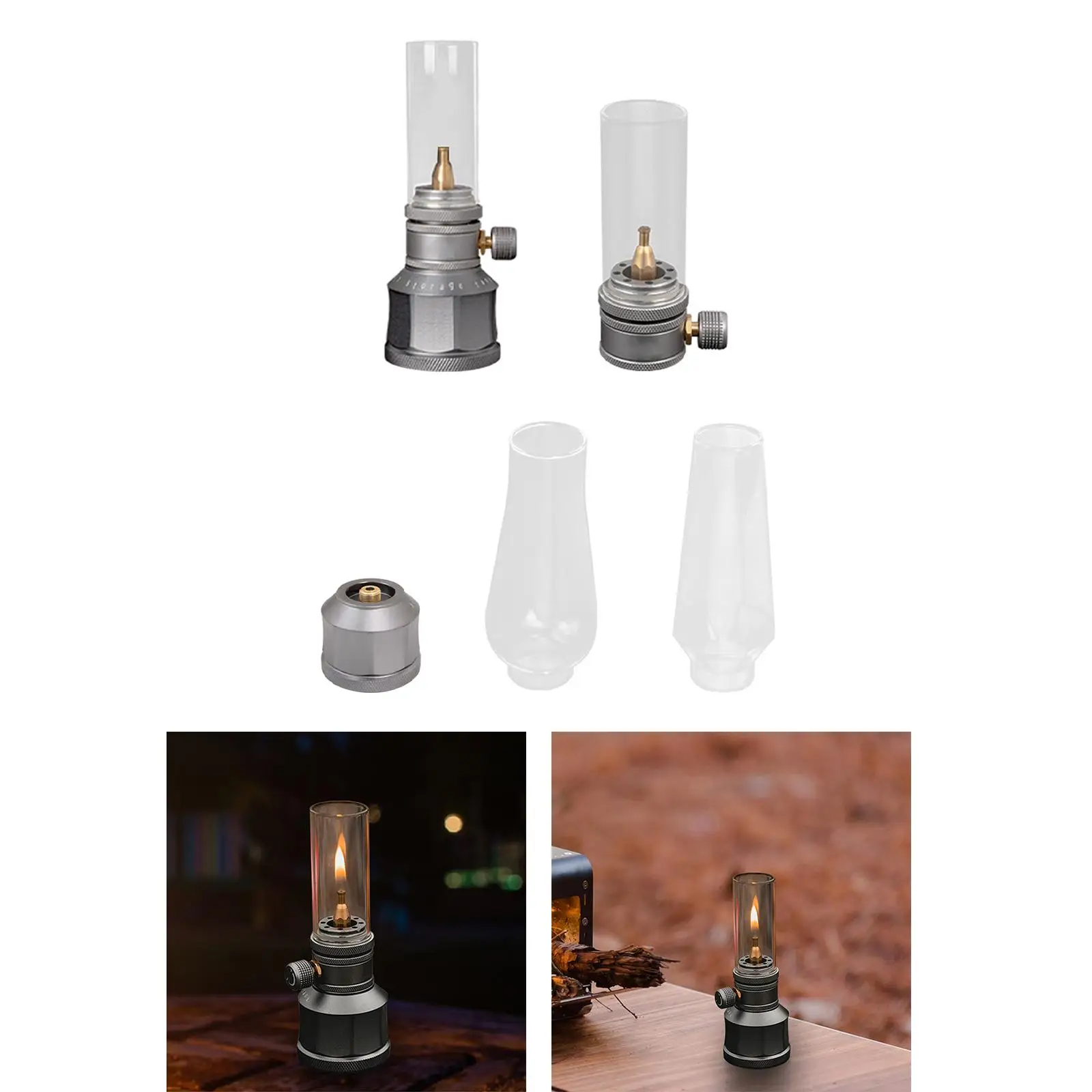Camping Gas Lamp Candlelight Outdoor Fuel Travel Hiking Picnic