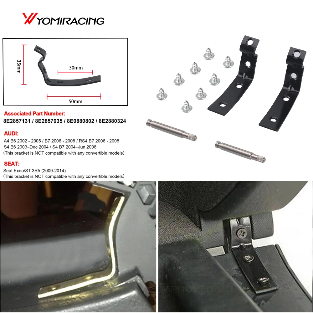 

Glove Box Lid Hinge Snapped Repair Fix Kit Brackets For Audi A4 S4 RS4 B6 B7 8E For Seat Exeo/ST 3R5