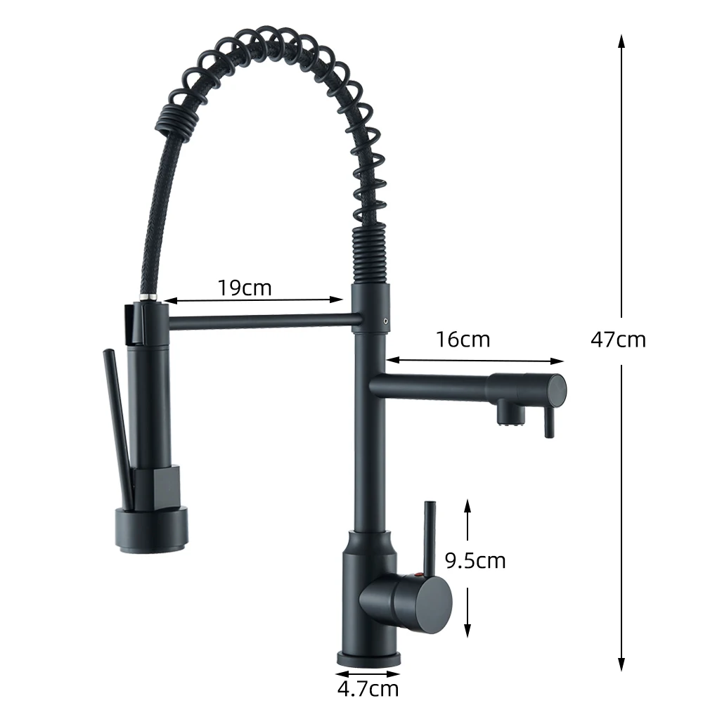 Pull Down Spring Kitchen Faucet Single Lever Hot Cold Mixer Water for Kitchen Sink Dual Spout Nozzle Faucets Crane