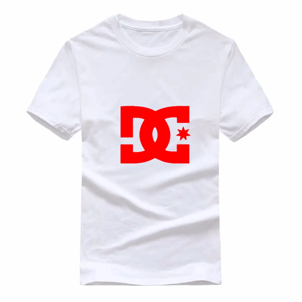 Летняя брендовая футболка DC для мужчин Повседневная модная хлопковая с коротким