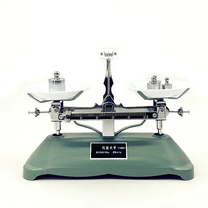 Table Balance Counterbalance Students Teaching Lab Mechanical Scale Top-pan Balance With Weights Tweezer Max. 100 g (d=0.1g)