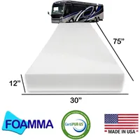 12” x 30” x 75” Camper, RV Travel High-Density Bunk Mattress Replacement,Comfortable, Travel Trailer, Cover Not Included 2