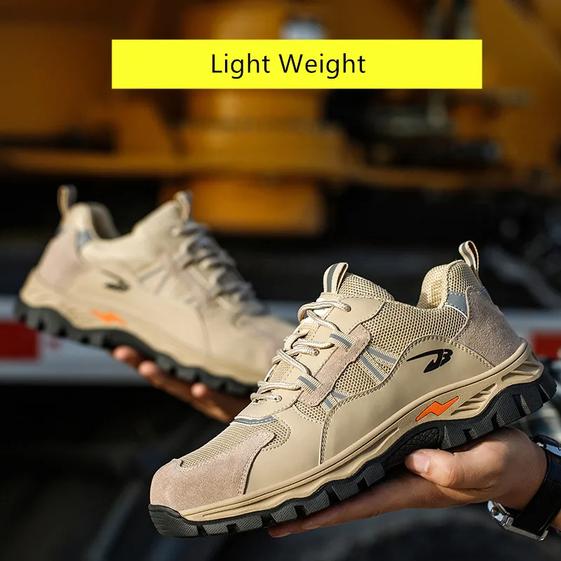 summer work safety shoes sneakers puncture proof safety shoes for men light  weight security shoes men work shoes with steel toe - AliExpress