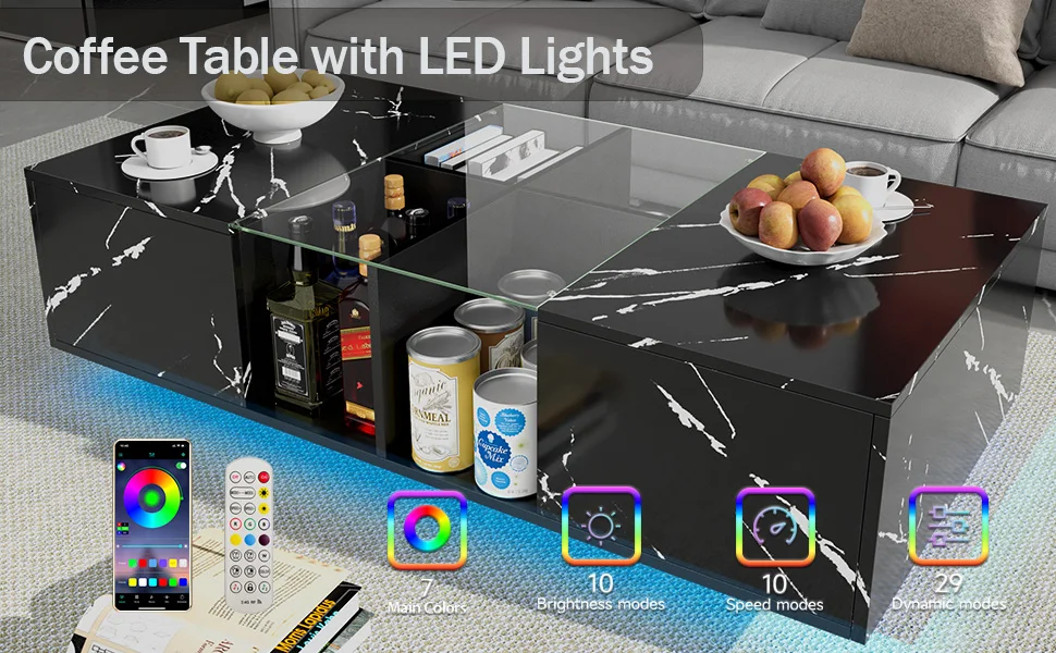 LED coffee tables