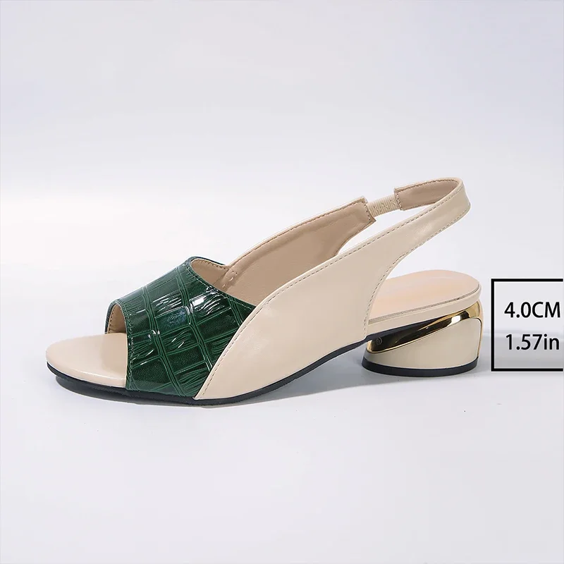 Women Mie Heels Sandals Chunky Fashion Shoes Designer Summer Walking Casual Slides Dress Slingback Zapatos Mujer women wedge sandals women dress shoes women slingback sandals women high heels shoes