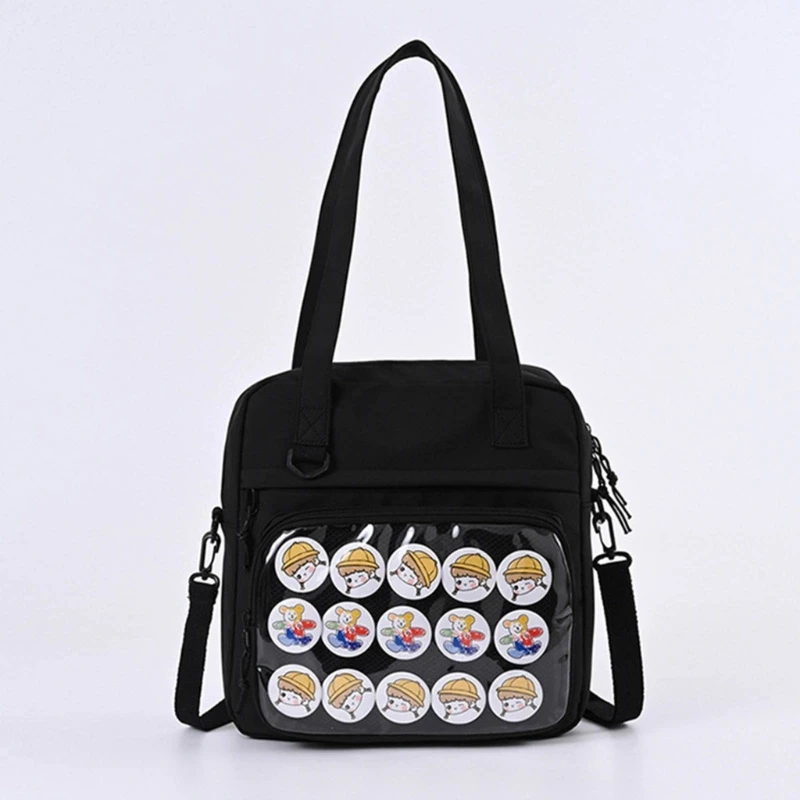 Harajuku Shoulder Bag for Women Clear Window Handbag Girls JK Bag Crossbody Bag