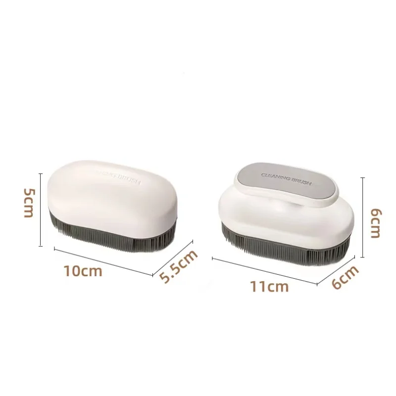 2Pcs Soft Bristle Cleaning Brush, Silicone Laundry Stain Brush, Small Household Washing Brush Scrub Brush, Comfort Grip 2