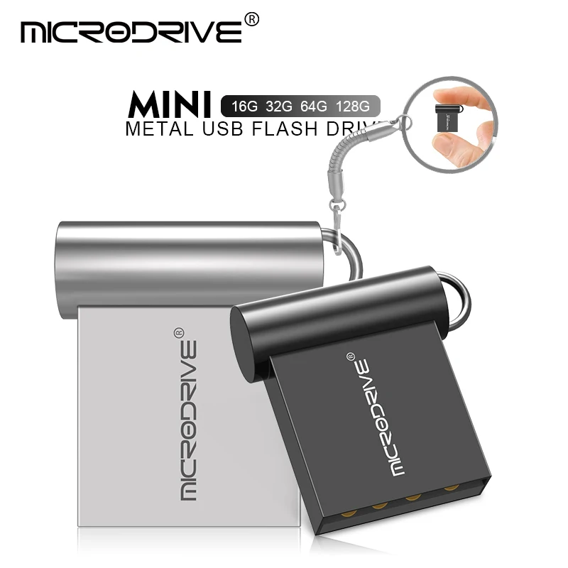 Mini USB Flash Drive 128GB 64GB 32GB 16GB 8GB 4GB Metal 2.0 Pendrive Memory Stick Pen Drive High Speed U Disk flash drive