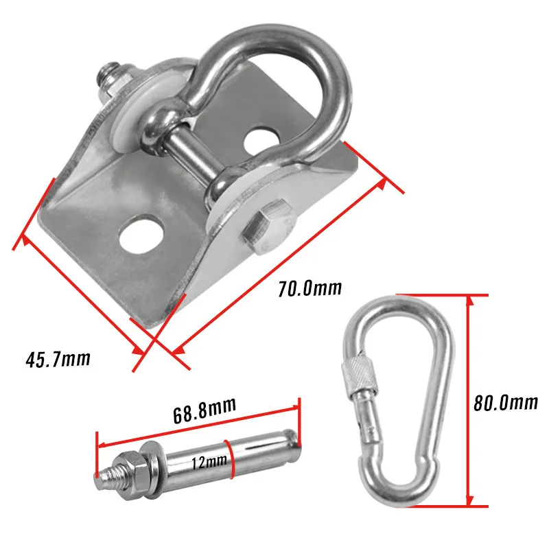 Rotating Stainless Steel Roof Swing Hook Fixed Buckle Hammock Yoga Sandbag Thickened Sturdy Durable Strong Load-bearing Capacity 2