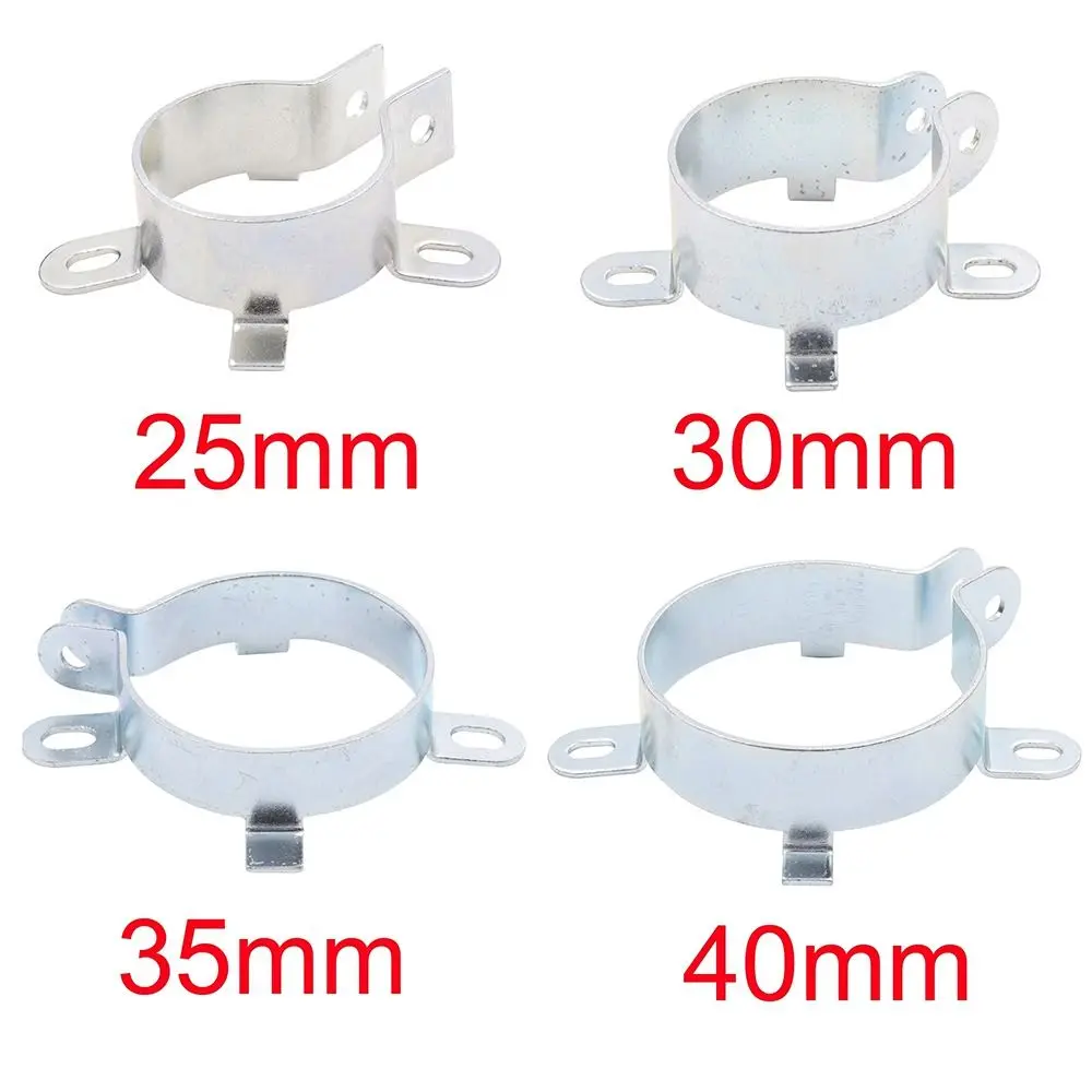 Buckle Clamp 1PC Fastening Clamping Ring Capacitor Clip Tin Plated Iron Hoop Holder Mounting Clamp 2 Feet 25mm 30mm 35mm 40mm Fixing Bracket