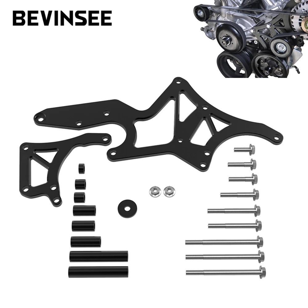 BEVINSEE Power Steering Pump Bracket Kit for Chevrolet Chevy Camaro Biscayne for GM Car & Trucks Car Replacement Accessories