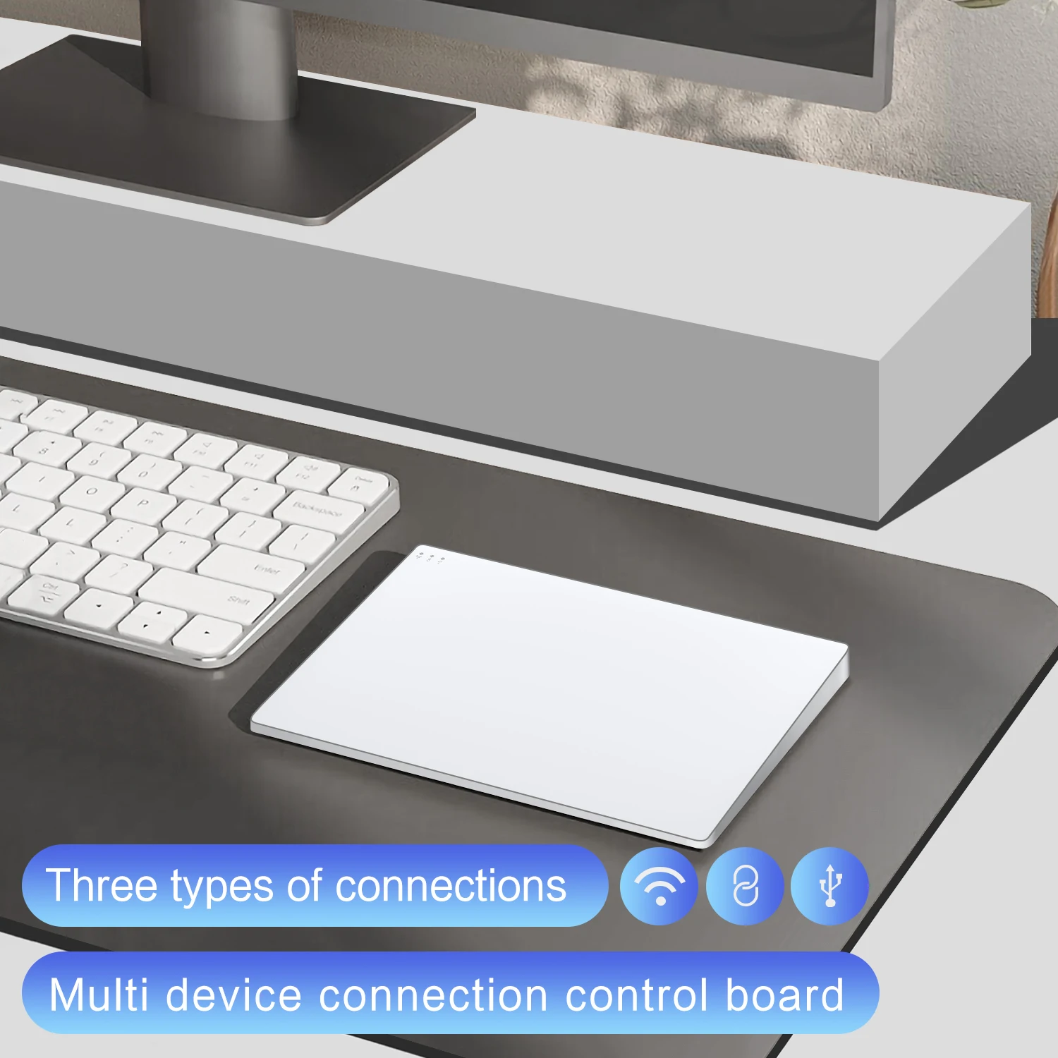 Wireless Trackpad Touchpad USB-C Wired 2.4G BT Multi-Touch Windows11/10/8/7 For Mac OS Computer Laptop NoteBook PC Magic Mouse