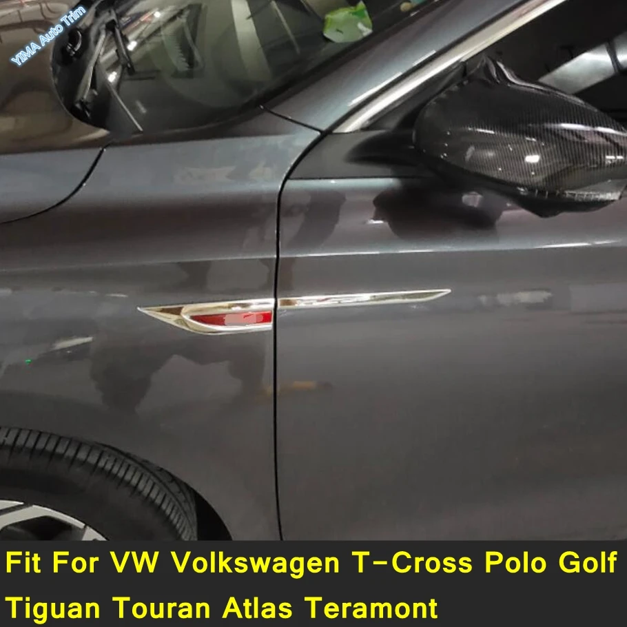 

Car Side Air Vent Cover Trim Sticker Fender Decors Universal For VW Volkswagen T-Cross Polo Golf Tiguan Touran Atlas Teramont