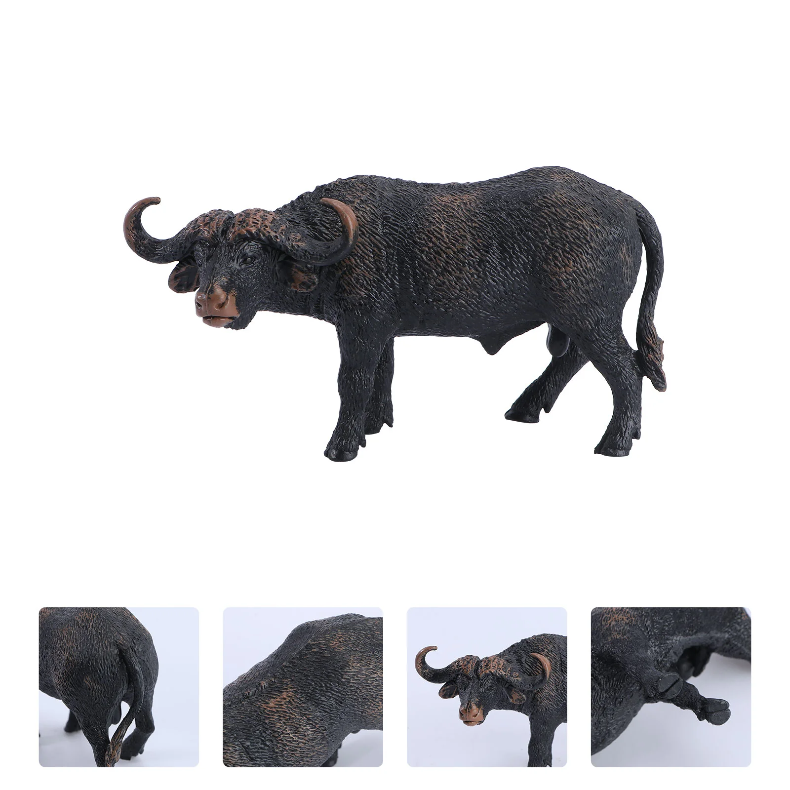 1pc Realistic African Buffalo Model Simulation Wildlife Figurine Craft Home Decoration |