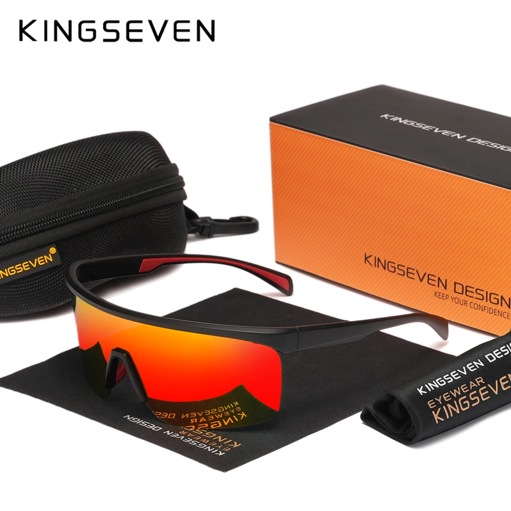KINGSEVEN 2024 빅 프레임 트렌드 사이클링 선글라스 자전거 남성 여성 자전거 안경 등산 안티 uv 편광 편안한 착용