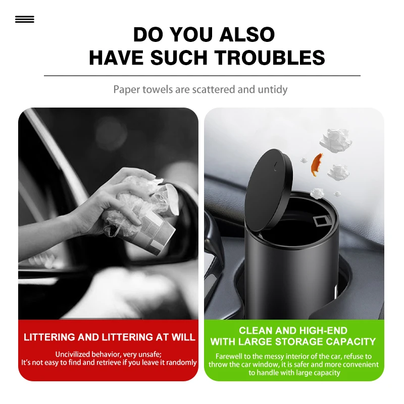 Car Trash Can Ashtray Storage Box Organizer Garbage Bin For Jeep Renegade Compass Cherokee Wrangler Patriot Liberty