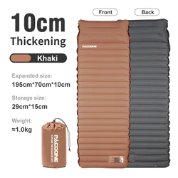 Ultralight Self-Inflating Sleeping Pad - Thick Comfort Air Mattress for Outdoor Adventures (Khaki)
