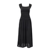 WhereMery Women Summer Party Long Dress Sexy Ruched Bodycon Black Maxi Dresses 2024 Elegant Temperament High-waist Vestidos New 6