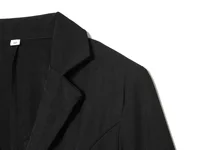 Femmes élégant dentelle ourlet noir costume manteau mode col en v simple boutonnage Slim Fit Blazer 2026 nouveau printemps bureau dame Blazer vêtements d'extérieur 4