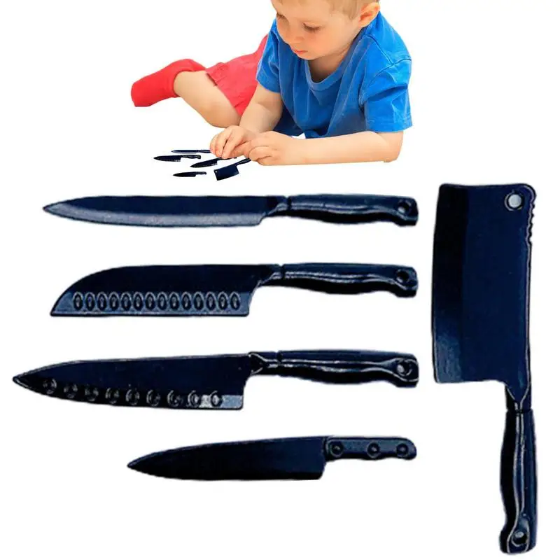 

5 шт., маленькие игрушечные ножи, аксессуары для кукольного домика, кухонная игрушка, аксессуары для кукольного домика, портативная модель фотореквизита