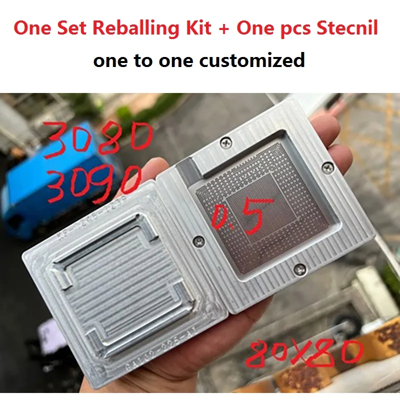 BGA Reballing Kit And Stencil For RTX 3080 3090 GA102225A1 Graphics